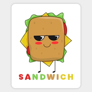 Sandwich with Glasses Magnet